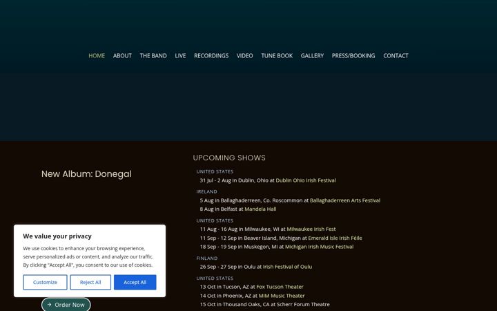 Screenshot of altan.ie