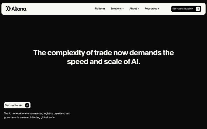 Screenshot of altana.ai