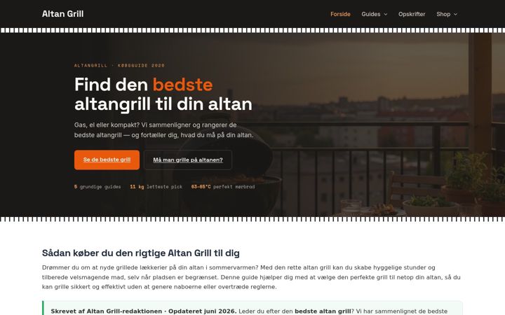 Zrzut ekranu altangrill.dk