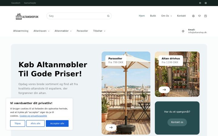 Screenshot of altanshop.dk