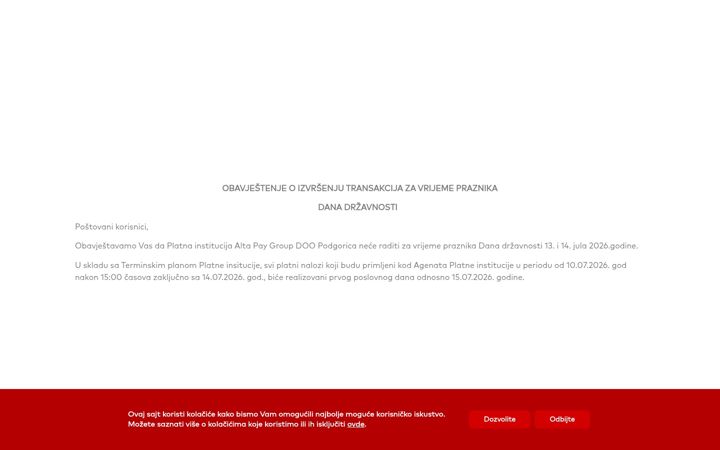 Screenshot of altapay.me