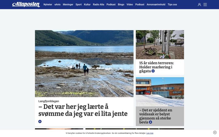 Screenshot of altaposten.no