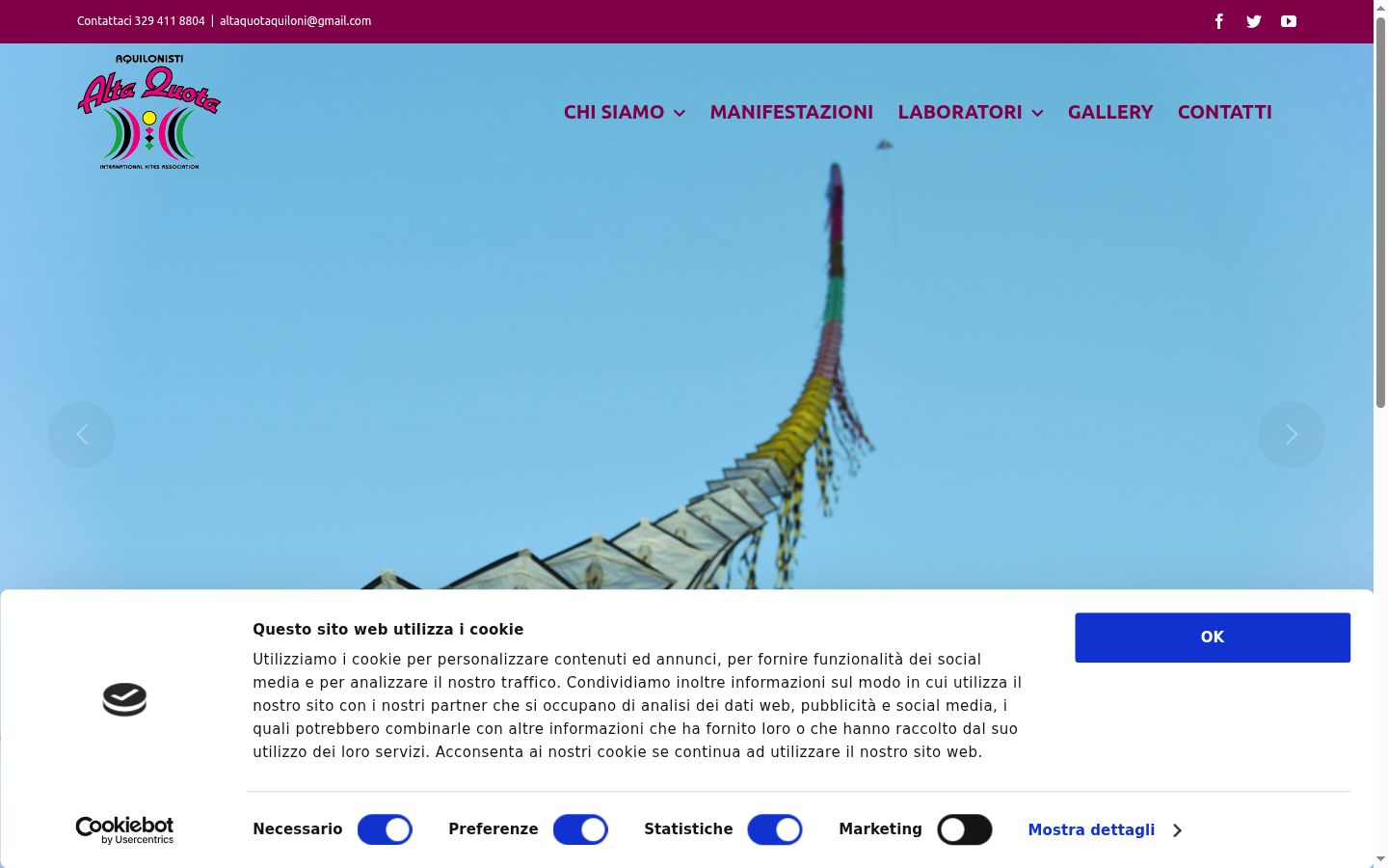 Screenshot des Einwilligungsbanners vor jeglicher Interaktion