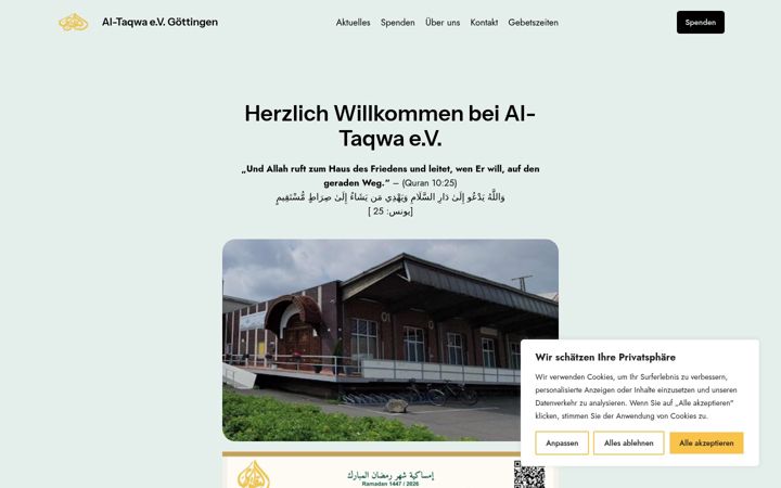 Skærmbillede af altaqwa.de