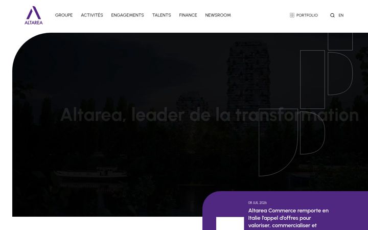 Skærmbillede af altarea.com