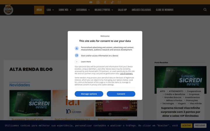 Screenshot of altarendablog.com.br