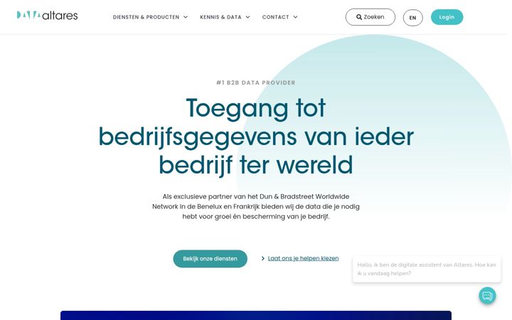 Screenshot of altares.nl