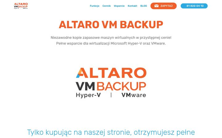 Screenshot του altaro.com.pl