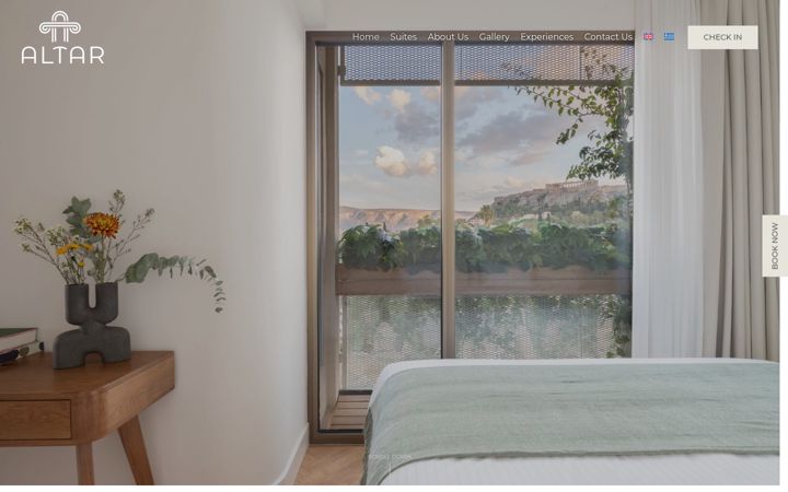 Posnetek zaslona altarsuites.com