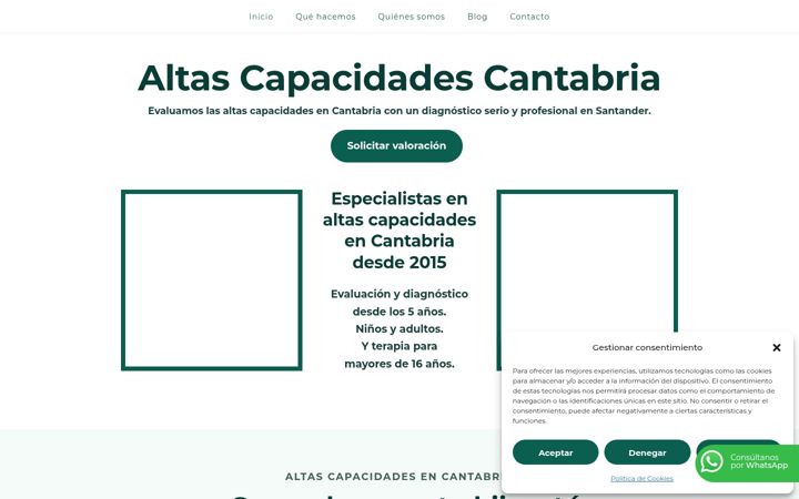 Screenshot of altascapacidadescantabria.com