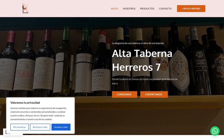 Screenshot of altatabernaherreros.es