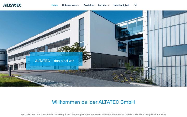Ekraanipilt saidist altatec.de