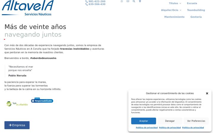 Screenshot of altavela.com