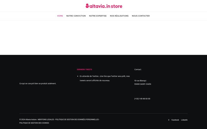 Skjámynd af altavia-instore.com