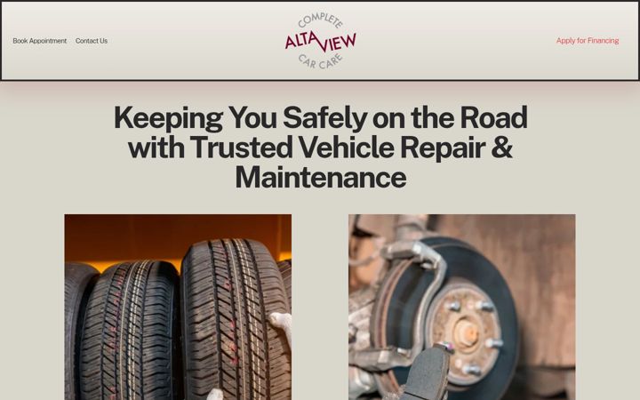 Screenshot of altaviewcarcare.com
