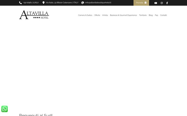 Skärmbild av altavillaboutiquehotel.it
