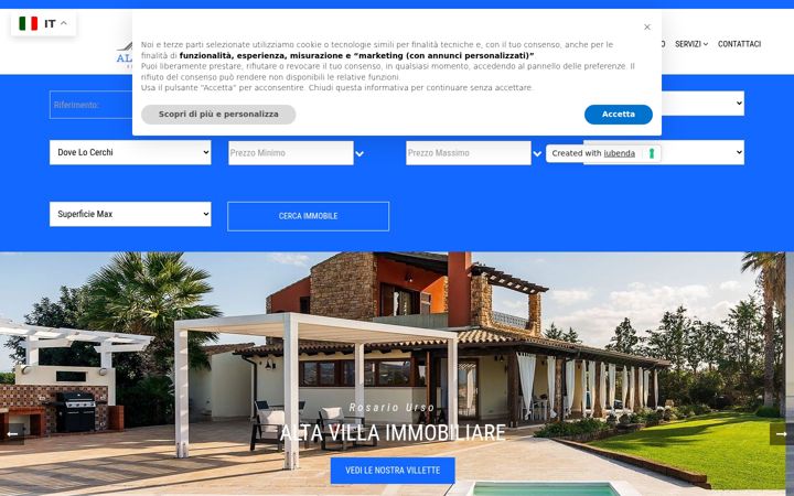 Skärmbild av altavillaimmobiliare.it