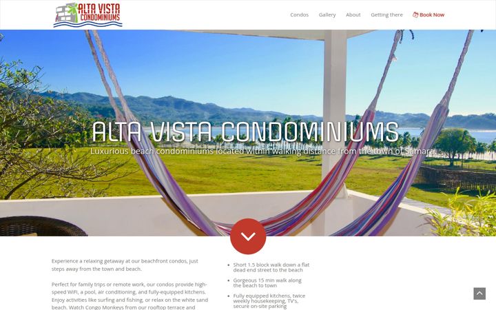 Screenshot of altavistacondominiums.com