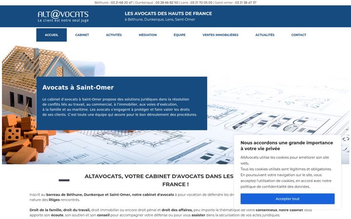 Screenshot ta' altavocats.com