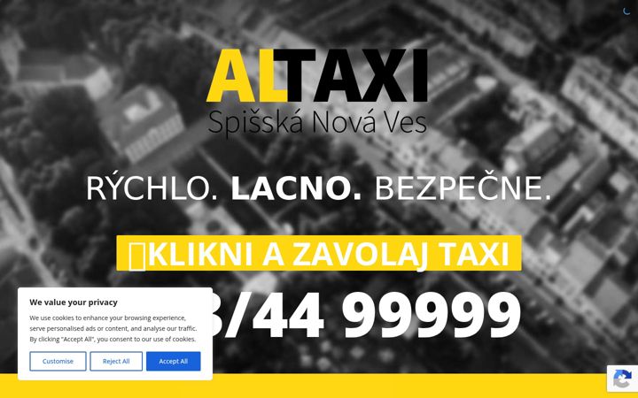 Screenshot of altaxi.sk