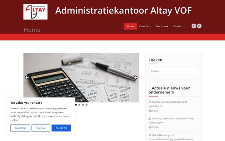 Screenshot ta' altay.nl