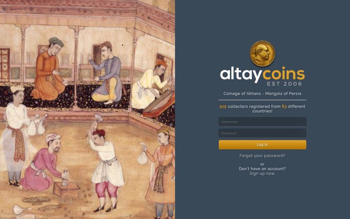 Screenshot of altaycoins.com