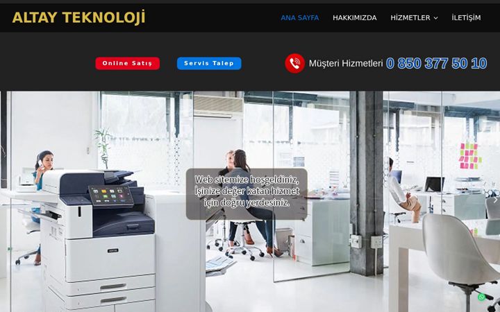 Screenshot of altayteknoloji.net