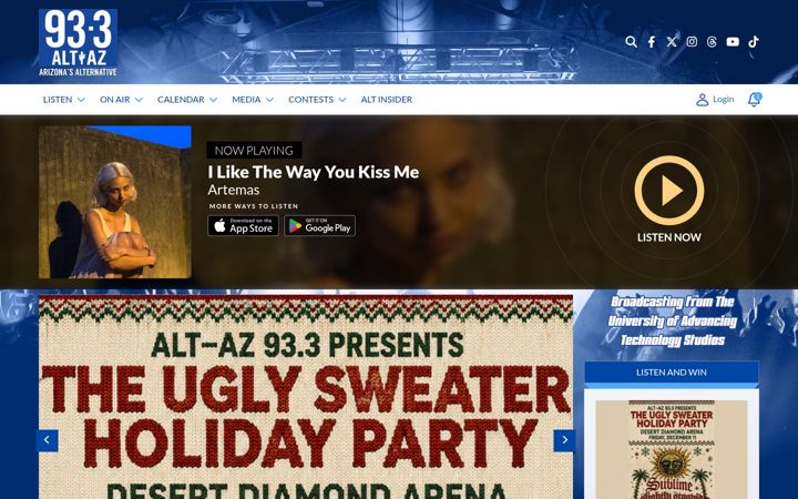 Screenshot of altaz933.com