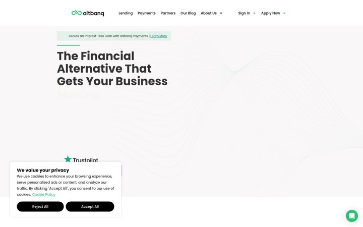 Kuvakaappaus sivustosta altbanq.com