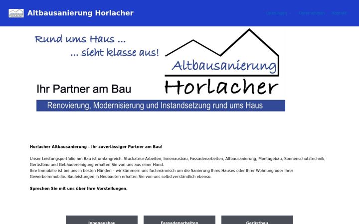 Screenshot of altbausanierung-horlacher.de