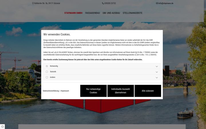 Screenshot of altbausanierung-staymann-magdeburg.de