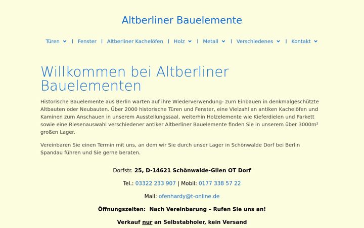 Screenshot of altberliner-bauelemente.de
