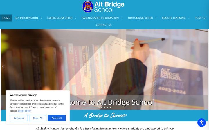 Screenshot von altbridgeschool.com