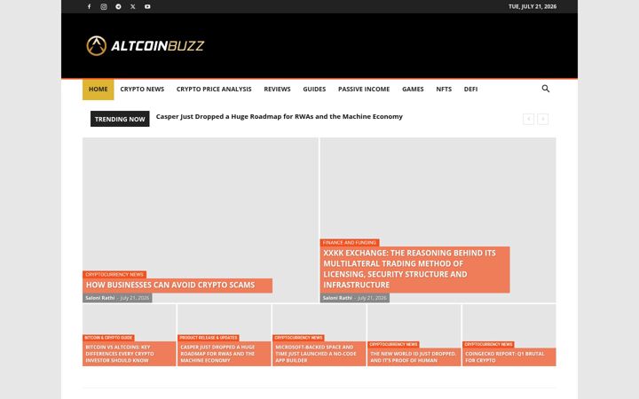 Screenshot ta' altcoinbuzz.io
