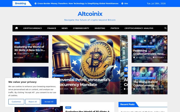 Screenshot von altcoinix.com