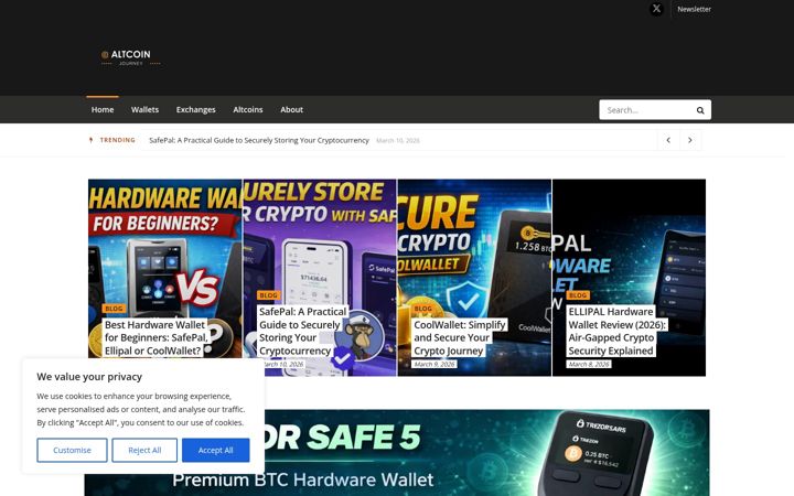 Screenshot of altcoinjourney.com