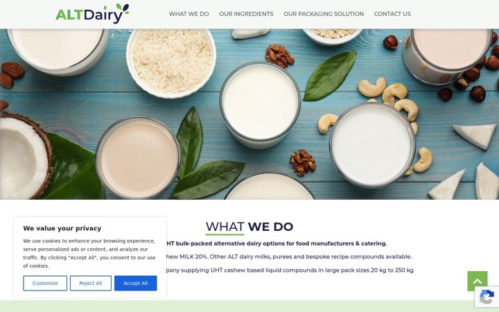 Screenshot of altdairy.com