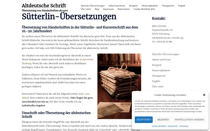 Screenshot of altdeutsche-schrift.org