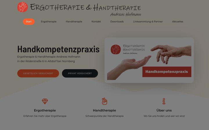 Capture d'écran de altdorf-ergotherapie.de