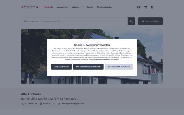 Screenshot of alte-apo-finn.de