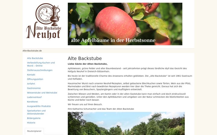 Screenshot of alte-backstube.de