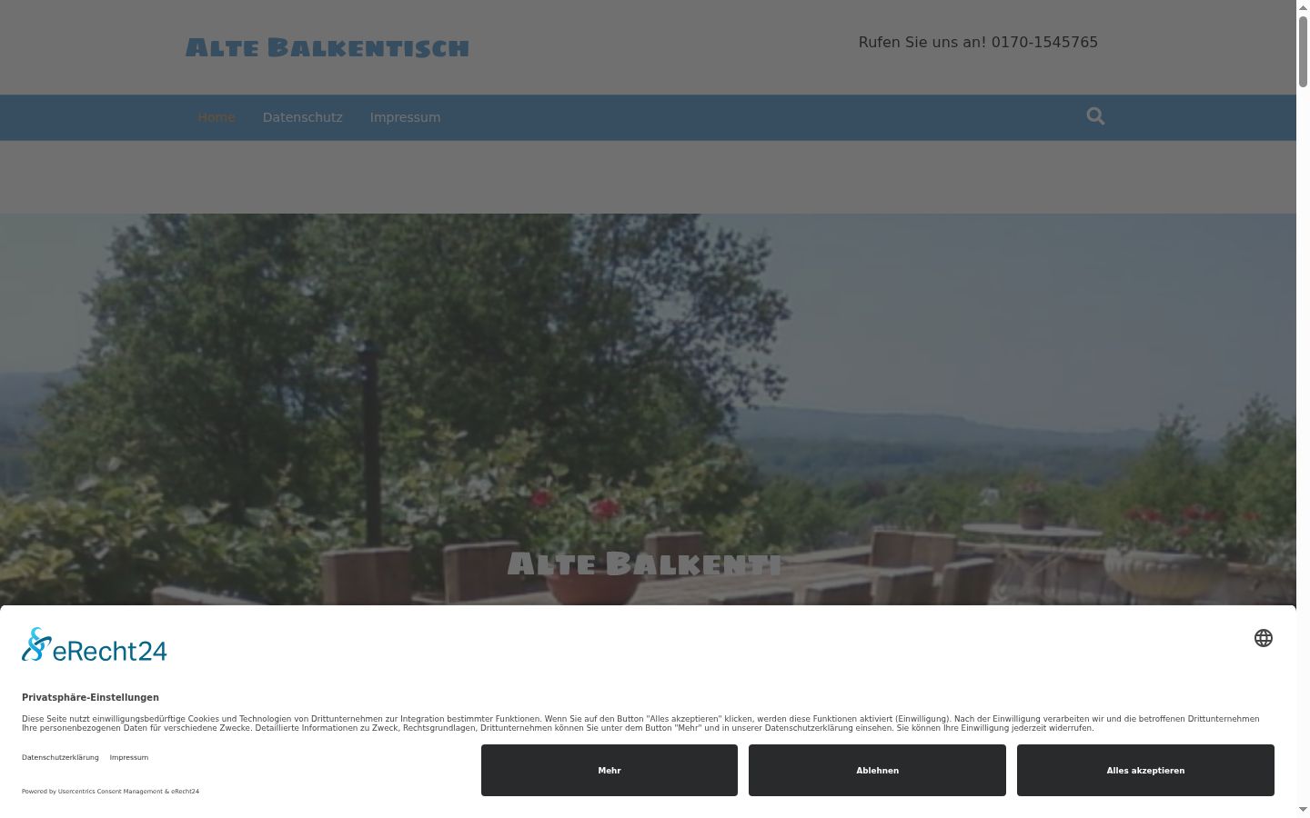 Screenshot of the consent banner shown before any interaction