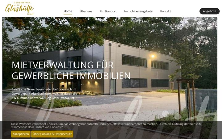 Screenshot of alte-glashuette.de