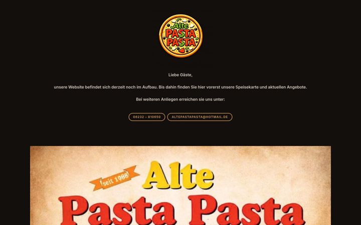 Screenshot of alte-pastapasta.de
