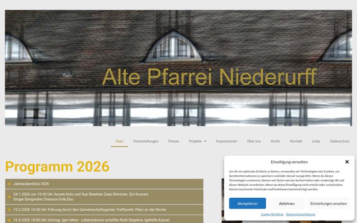 Screenshot of alte-pfarrei-niederurff.de