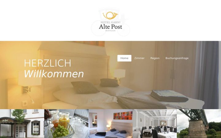 Screenshot of alte-post-boffzen.de