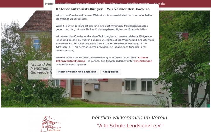 Screenshot of alte-schule-lendsiedel.de