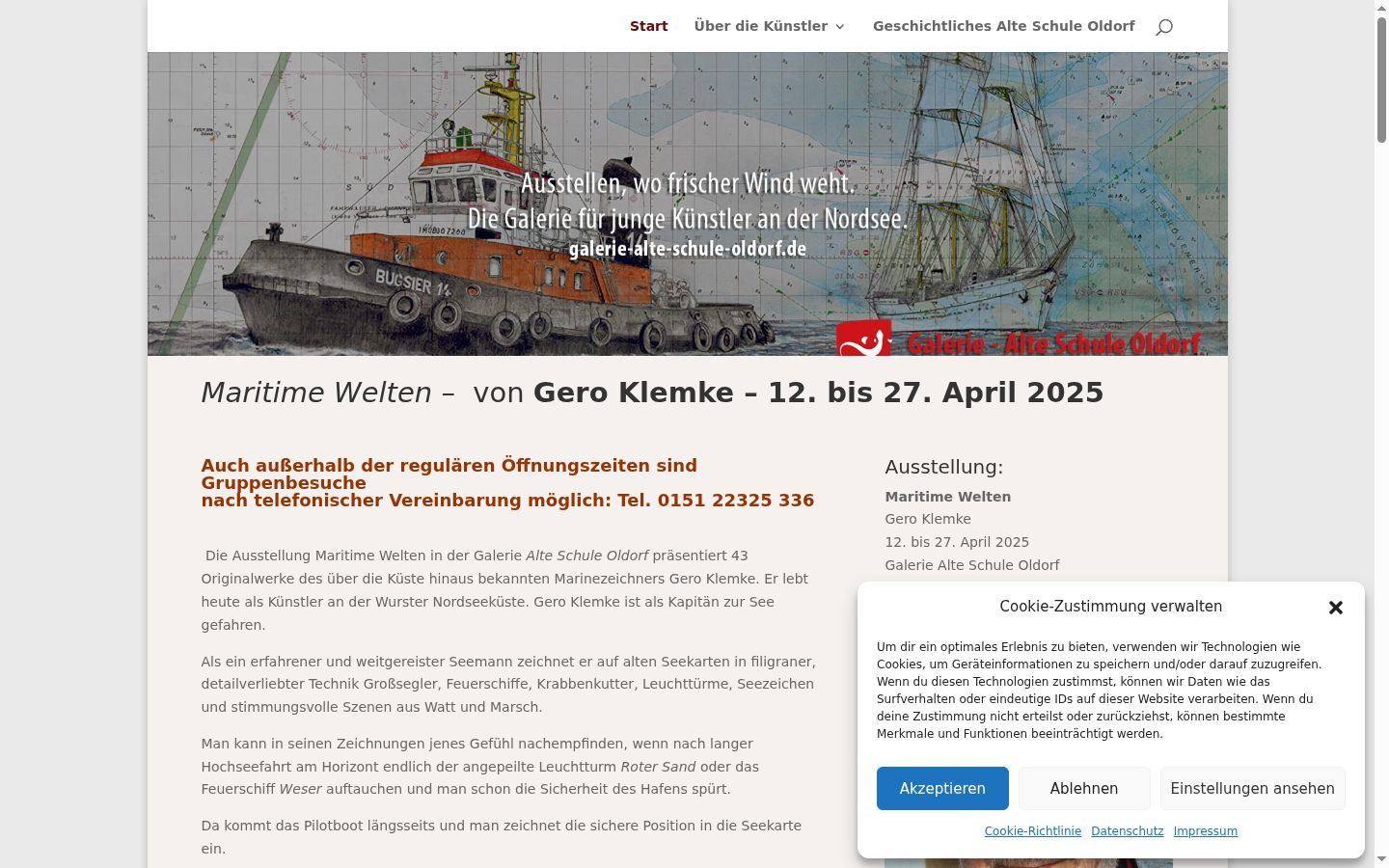 Screenshot of the consent banner shown before any interaction