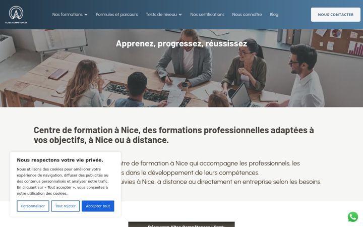 Skärmbild av alteacompetences.fr