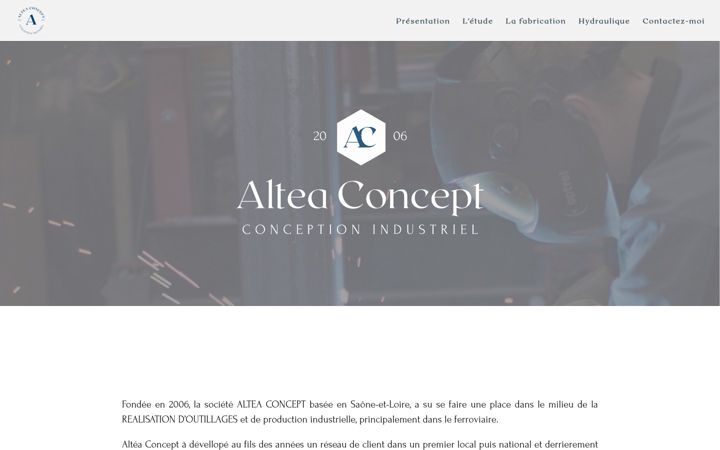 Posnetek zaslona alteaconcept.com